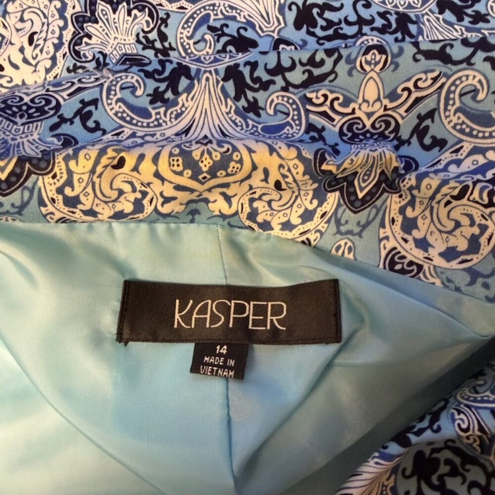Kasper Women's Paisley Pattern Blazer - Sz 14 - Picture 5 of 5